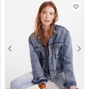 Madewell Boxy-Crop Jean Jacket Woodcourt Wash in S